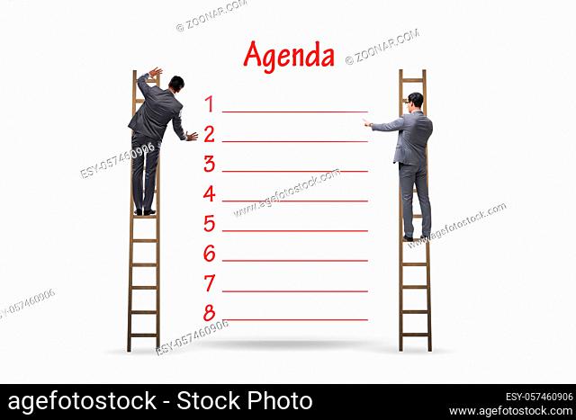 Agenda of a meeting with the few items
