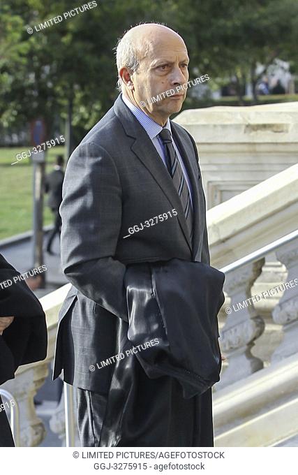 Jose Ignacio Wert attend Funeral in memory of Jose Pedro Perez-Llorca at San Jerónimo el Real church in Madrid, Spain on the 4th of April of 2019