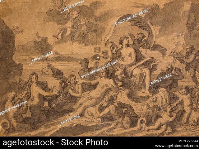 Author: Franois Verdier. Triumph of Amphitrite - Franois Verdier French, 1651-1730. Pen and black ink and black chalk, with brush and gray wash