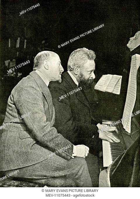 Gabriele d'Annunzio Italian poet & Baron Alberto Franchetti composer