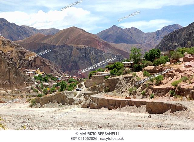 Iruya village in the Salta Province of northwestern of Argentina. Iruya is located in the altiplano region along the Iruya river at an elevation of 2780 meters