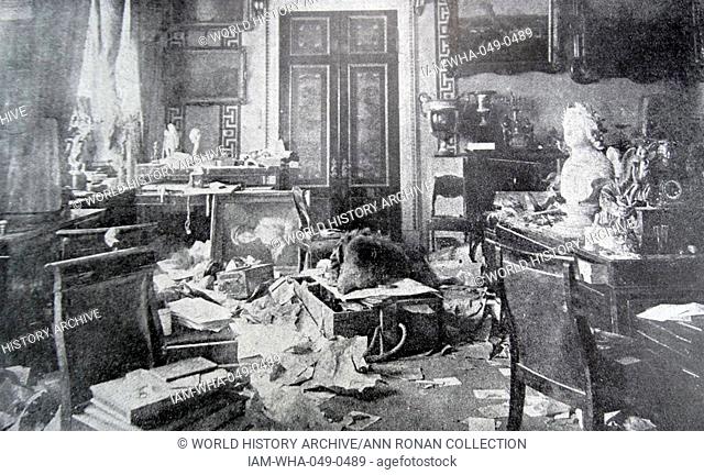 Office of the Tsar Nicholas II of Russia, looted during the Russian revolution 1917