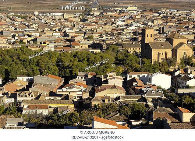 Discalced Carmelites abbey, view on Consuegra, province Toledo, Castile-La Mancha, Spain