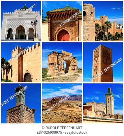 Impressions of Morocco, Collage of Travel Images