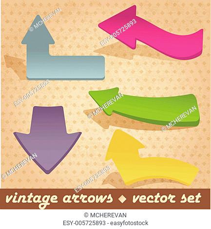 colorful vector sticker arrows for your text