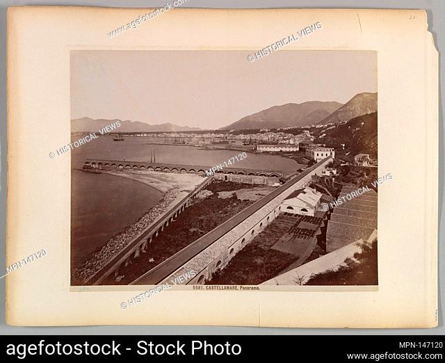 Castellamarre, Panorama. Artist: Unknown (Italian); Date: ca. 1870; Medium: Albumen silver print; Dimensions: Image: 19.6 x 25 cm (7 11/16 x 9 13/16 in