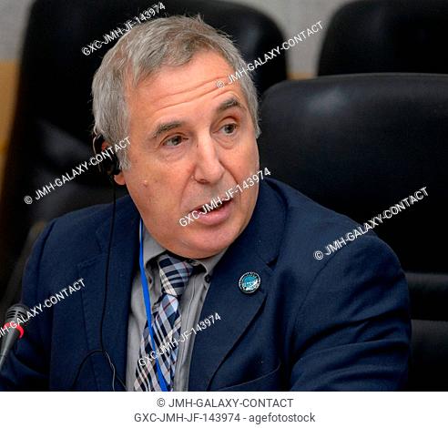 Bernardo Patti, ESA ISS Program Manager is seen during the State Commission meeting to approve the Soyuz launch of Expedition 48 to the International Space...
