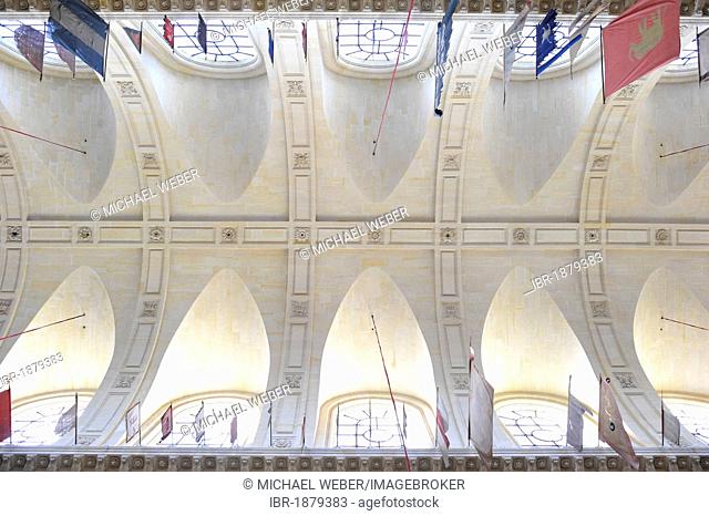Interior view towards the ceiling construction, Soldier?s Church or the Church of Saint Louis des Invalides, L'Hôtel national des Invalides