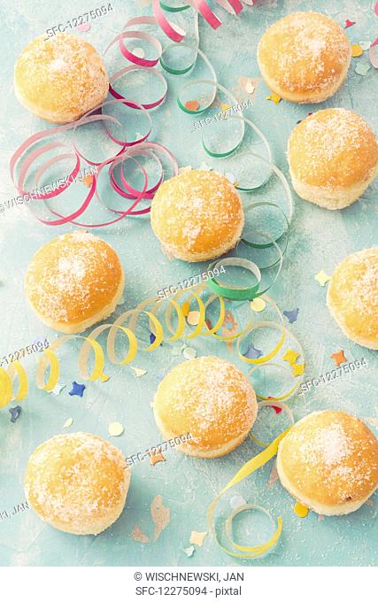 Doughnuts with carnival decorations