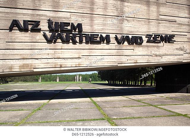 Latvia, Riga, Southeastern Latvia, Latgale Region, Daugava River Valley, Salaspils, monument at former World War Two-era, Kurtenhof Nazi Concentration Camp