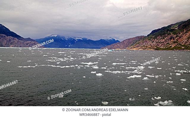 Die Küste Alaskas im Shoup Bay State Marine Park mit dem Columbia Gletscher
