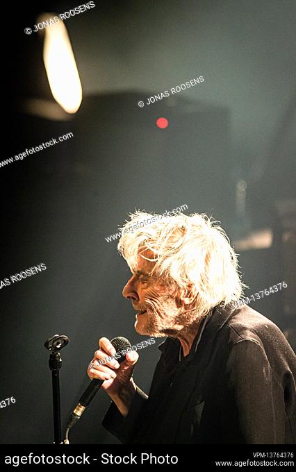 Belgian singer Arno Hintjens performs during a concert at the Kursaal concert hall in Oostende, Friday 25 February 2022. Arno (Arnold Hintjens) performs in a...