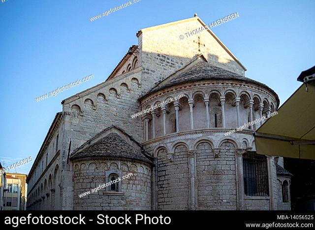 church of st. krsevan on saint krsevan square in zadar, dalmatia, croatia