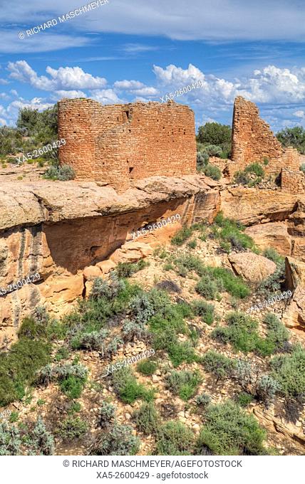 Hovenweep Castle, Square Tower Group, Anasazi Ruins, dated A.D. 1230-1275, Hovenweep National Monument, Utah, USA
