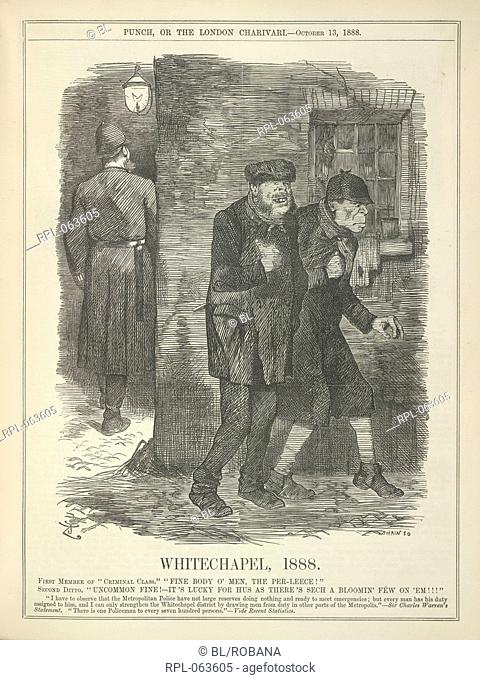 Whitechapel 1888 Critical comment on the Metropolitan Police during the time of the Whitchapel or 'Jack the Ripper' murders