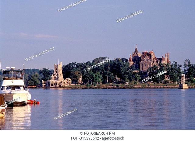 Thousand Islands, NY, Alexandria Bay, New York, St. Lawrence River, Bolt Castle on Heart Island along the St. Lawrence River