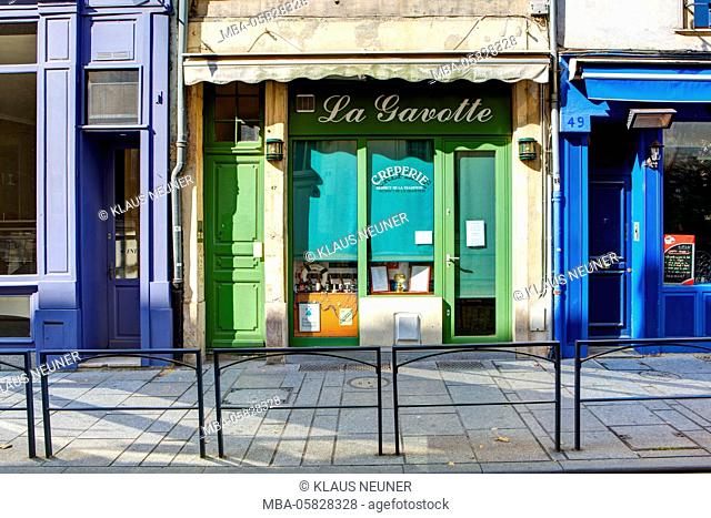 Grand Rue, street, Shopping street, Middle Ages, house facades, Nancy, Département Meurthe-et-Moselle, France