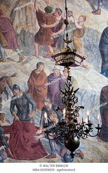 Denmark, Jutland, Viborg, Viborg Domkirke Cathdral, interior frescoes