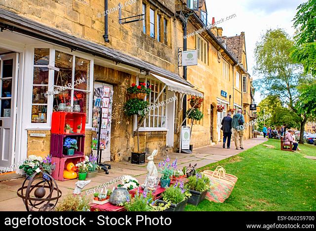 Street view of Chipping Campden, a small market town in Cotswolds area, England, UK