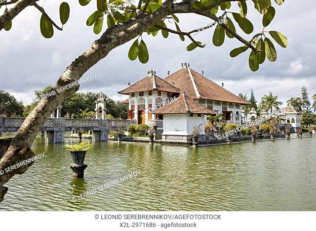 The Gili Bale, main building of the Ujung Water Palace (Taman Ujung), also known as Sukasada Park. Karangasem Regency, Bali, Indonesia