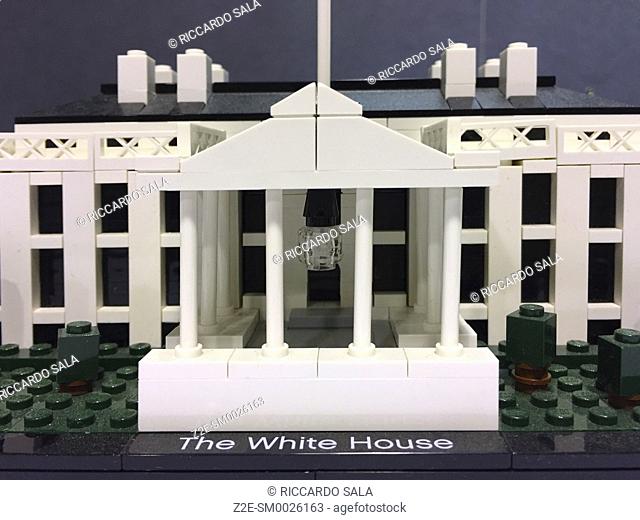 The White House, made of Lego bricks. . .