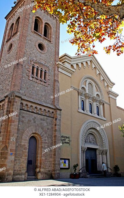 Church of Sant Llorenç, 1940, arch i Josep Rubio i Rubio, Sant Feliu de Llobregat, Catalonia, Spain