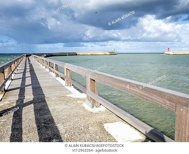 Port-en-Bessin's maritime footbridge, Calvados, France