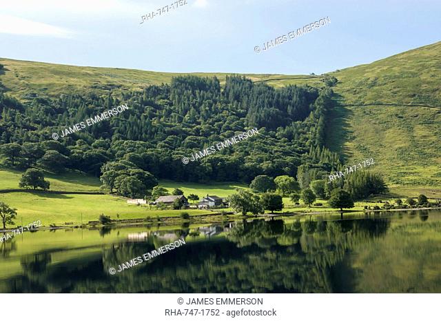 Lakeland Farm by Wastwater, early morning, Wasdale, Lake District National Park, Cumbria, England, United Kingdom, Europe