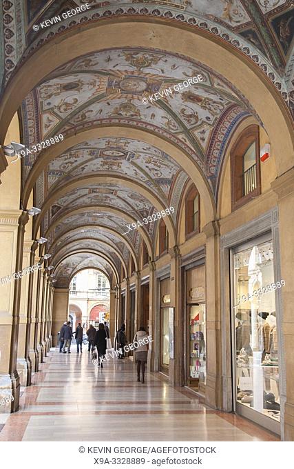 Shopping Gallery, Piazza Maggiore Square; Bologna; Italy