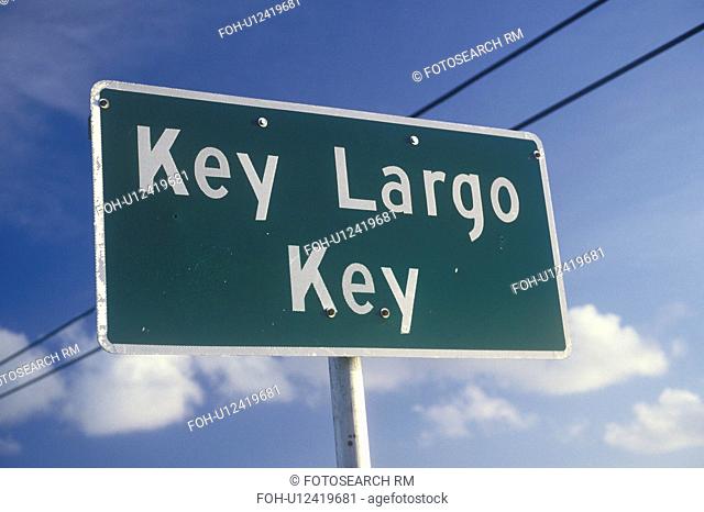 “Key Largo Key” sign, Key West, Florida