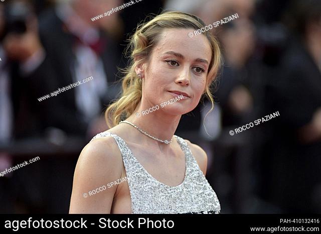 CANNES, FRANCE - MAY 23: Jury member Brie Larson attend the ""Asteroid City"" red carpet during the 76th annual Cannes film festival at Palais des Festivals on...