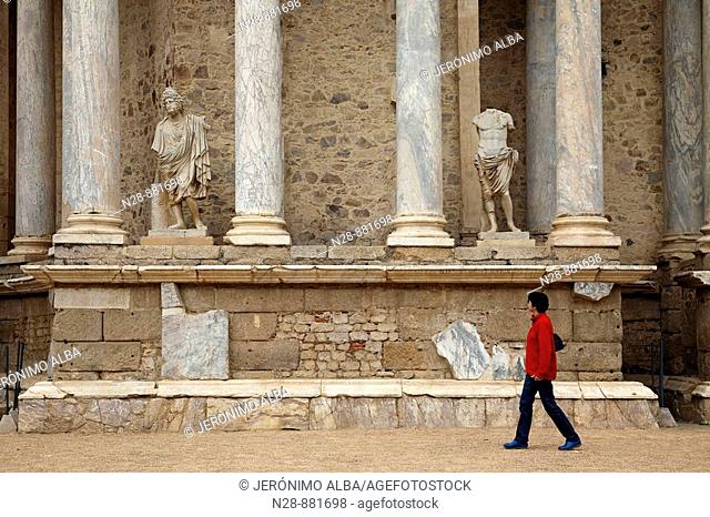 Roman theatre, Merida. Badajoz province, Extremadura, Spain