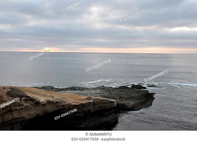 View from Sunset Cliffs, near Point Loma, in California