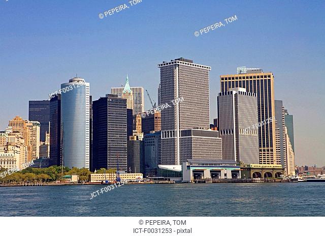 United States, New York, cruise around Manhattan island, urban landscape