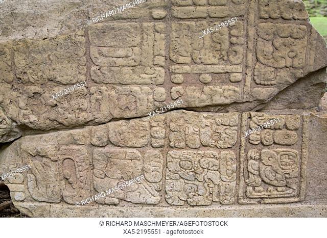 Hieroglyphs, Yaxchilan, Mayan Archaeological Site, Chiapas, Mexico