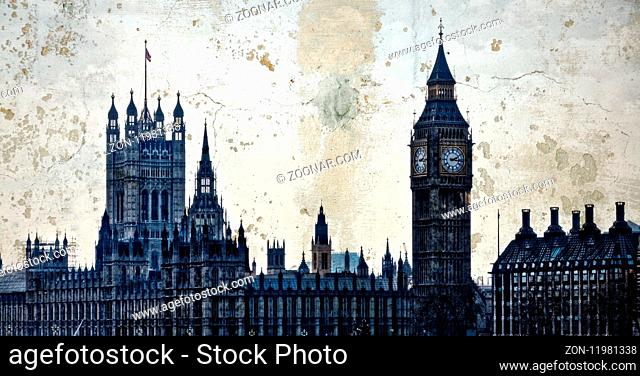 London. Houses of Parliament. Big Ben. Palace of Westminster