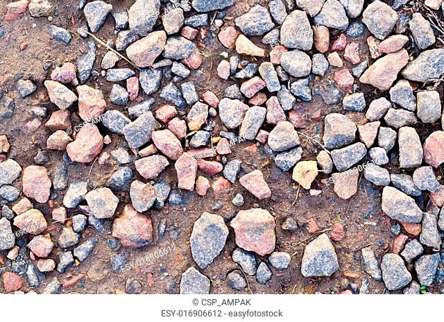Granite stones on the earth