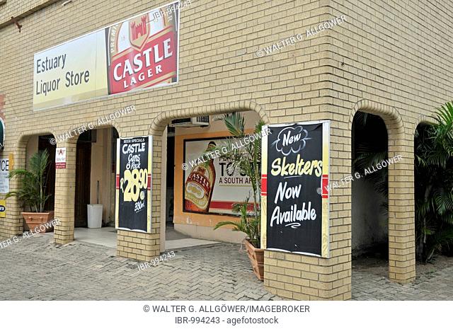 Liquor store, shop with the licence to sell alcoholic drinks, Santa Lucia, South Africa, Africa