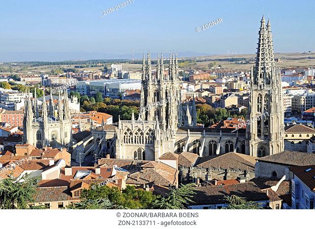 Cityscape, Stadtansicht, Burgos, province of Castilla y Leon, Kastilien Leon, Spanien, Spain