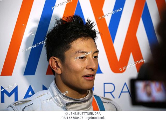 Indonesian Formula One driver Rio Haryanto of Manor Racing seen in the Paddock after the training session for the upcoming Formula One season at the Circuit de...
