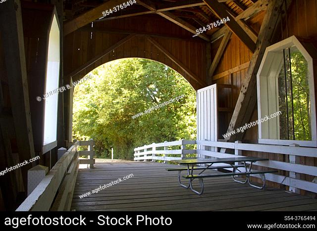 Historic Ritner Creek Covered Bridge in Pedee, Oregon, USA