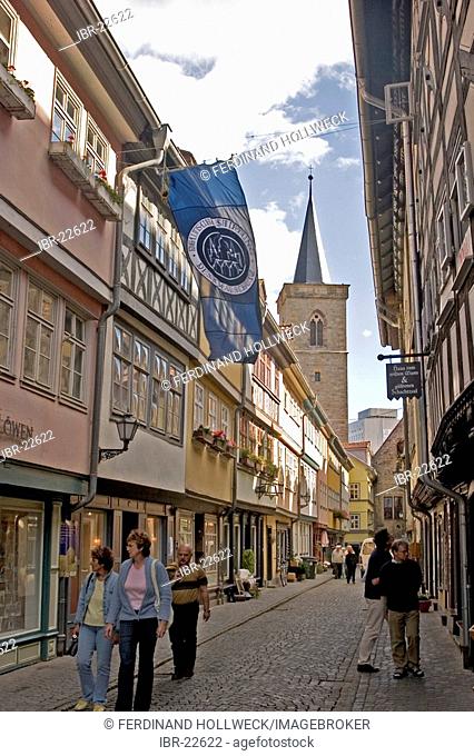 BRD Germany Thüringen Free State Thüringen Erfurt City of University Capital since 1990 Landmark of the 1250 Years old City is the Cathedral Hill with two...