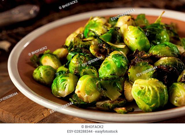 Homemade Roasted Brussel Sprouts with Salt and Pepper