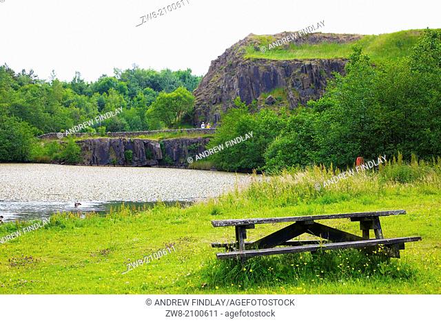 Pond at Walltown Quarry on Hadrian’s Wall National Trail, Northumberland England United Kingdom Great Britain UK GB