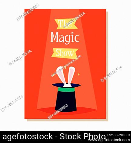 Vector Illustration Kids Magic Show Poster Stock Vector (Royalty Free)  297894218 | Shutterstock