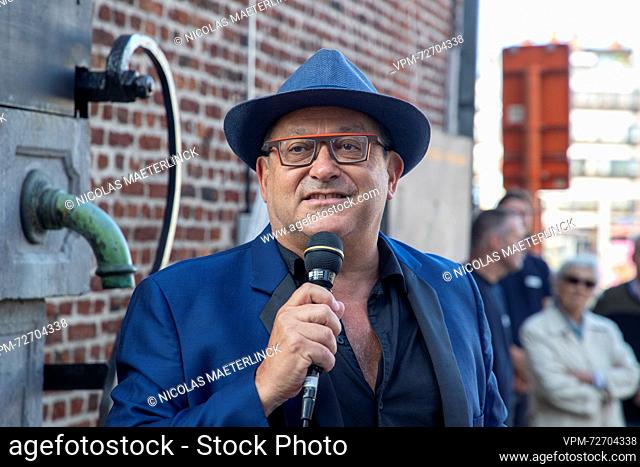 Tom Lanoye pictured during the celebrations for the 65th birthday of writer Lanoye, Sunday 27 August 2023 in Sint-Niklaas