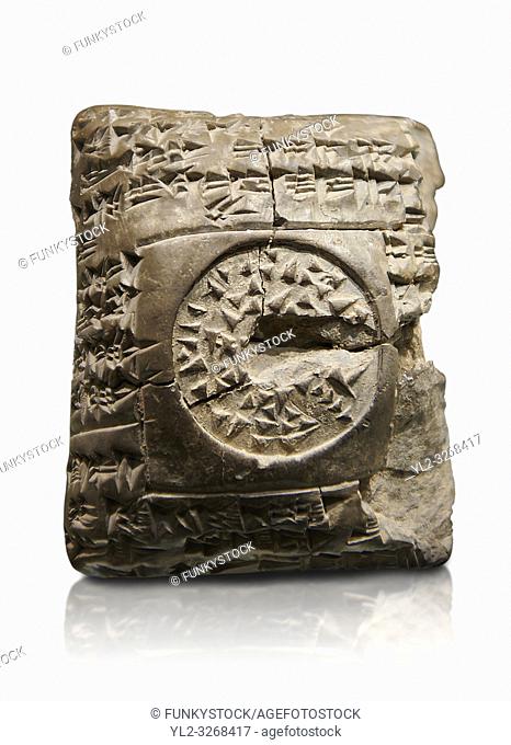 Hittite cuneiform clay tablet. A Property donation deed - Hattusa (Bogazkoy), 1700 BC to 1500BC - Museum of Anatolian Civilisations, Ankara, Turkey