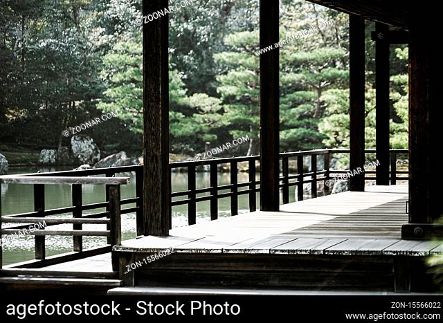 Image of the edge of the Japanese house. Shooting Location: Kyoto