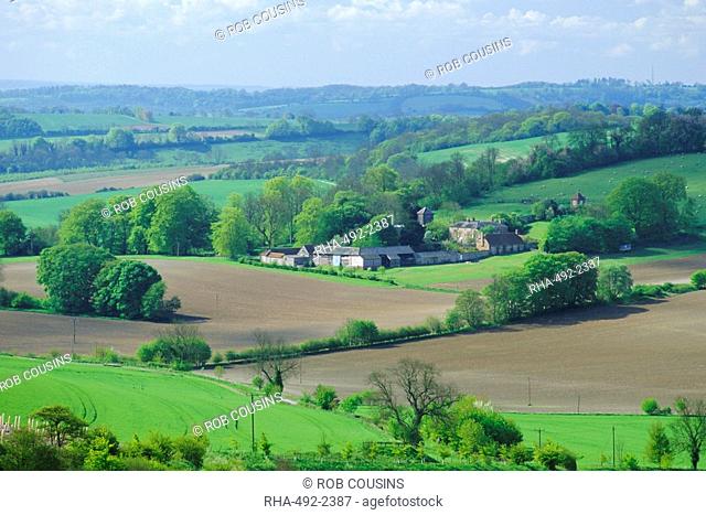 View from Walbury Hill to Hampshire on the Berkshire/Hampshire border, England, UK