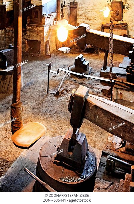hammer of zinc rolling mill, Hagen Open-air Museum